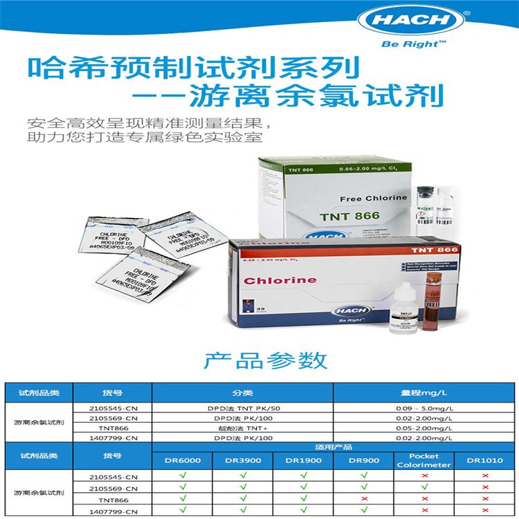 哈希dpd总氯试剂粉枕 2105669-cn